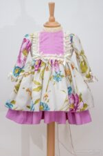 Vestido para niña · Flores en Rosa