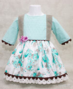 vestido para niña de 1 a 5 años modelo Lago Turquesa otoño-invierno 2015-2016 Vega y Valle