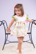 Vestido para niña · Rosas porcelana
