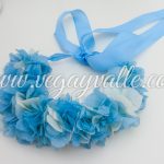 Corona para niña de hortensias
