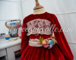 Vestido para niña rococo rojo - Imagen 3