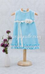 Vestido para niña · turquesa trapecio