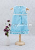 Vestido para niña · turquesa trapecio - Imagen 4