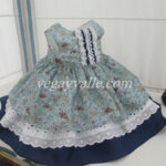 Vestido para niña modelo claveles